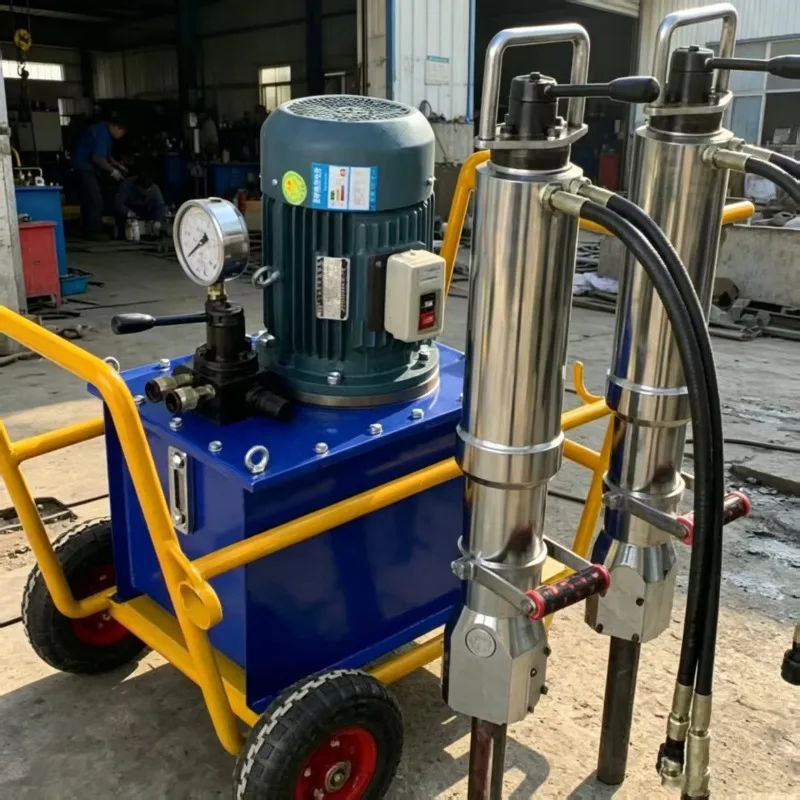 Quarry Diesel Hydraulic Stone Splitting Machine Stable Hydraulic Rock Splitter Ore Block Separation Machinery