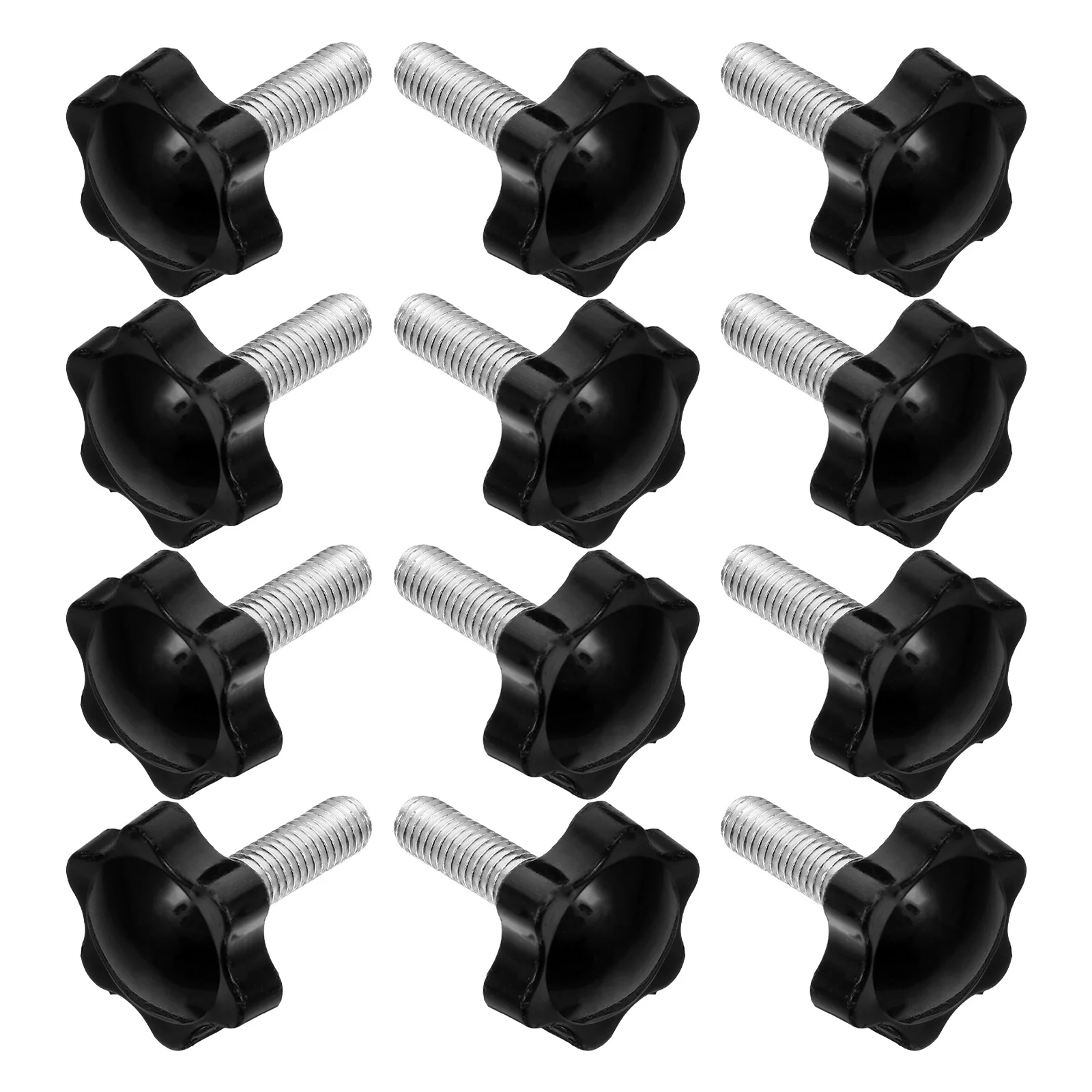 

20pcs Hand Tightening Screw Knob M8 X 25Mm Threaded Star Knobs For Precision Equipment Industrial Production Plastic Hexagon