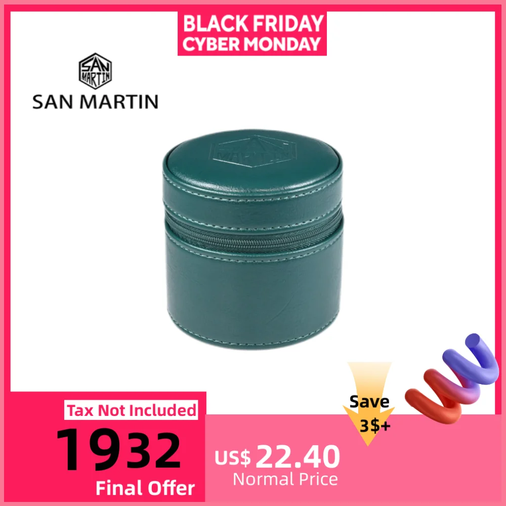 

San Martin из искусственной кожи, высококачественная портативная коробка для часов, маленькая дорожная коробка для хранения, подарочная коробка, коробки для дисплея