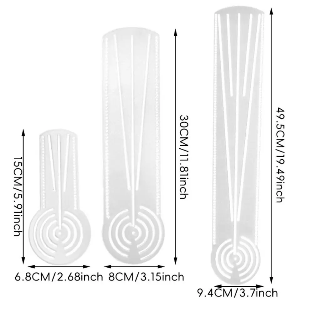 Portable Multifunctional Mandala Drawing Template Acrylic Reusable Geometry Pattern Ruler Transparent Drawing Ruler