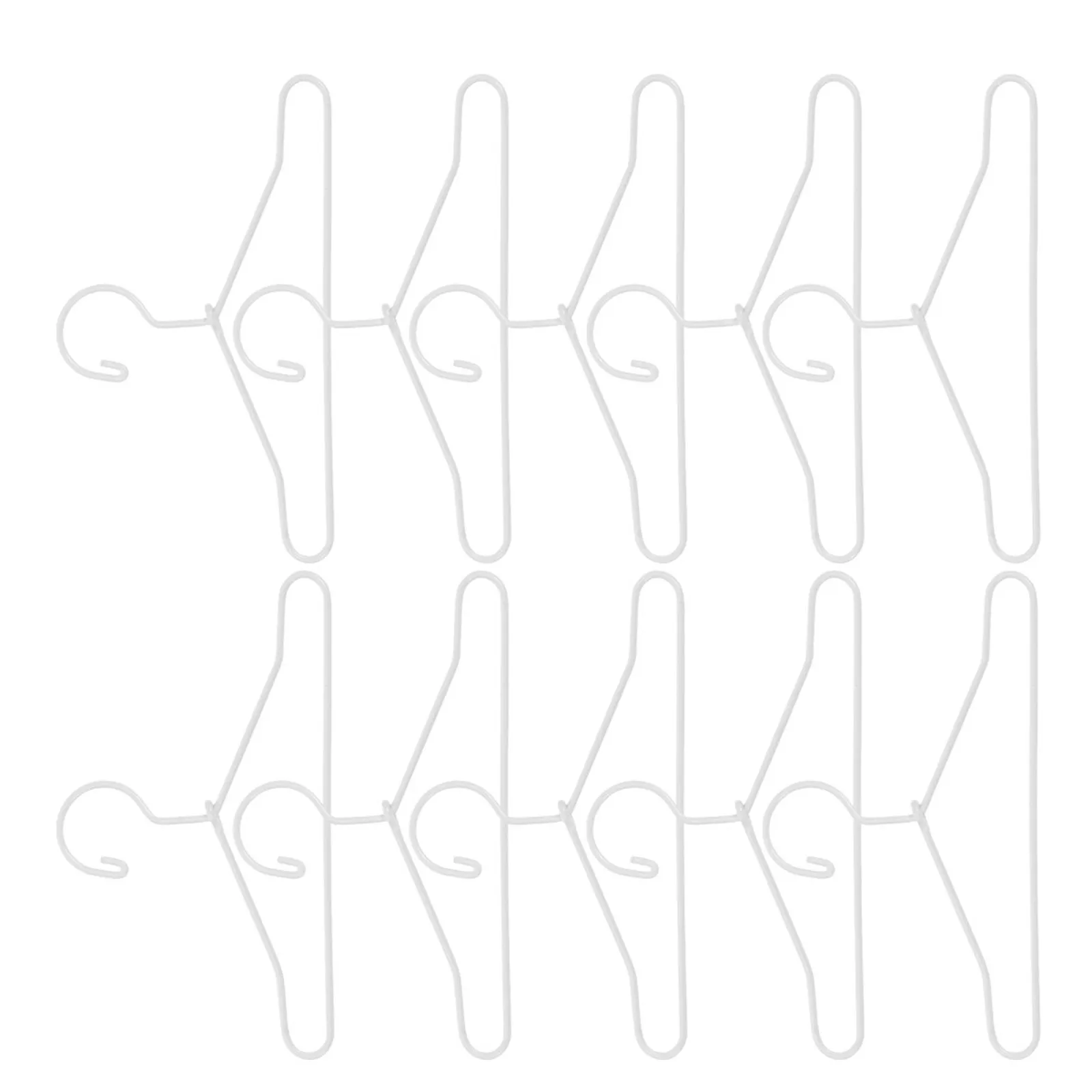 

10Pcs Mini House Clothes Hangers Metal Dollwear Small Closet Rack Mini Dress Organizer Clothes Hanger Small Hanger