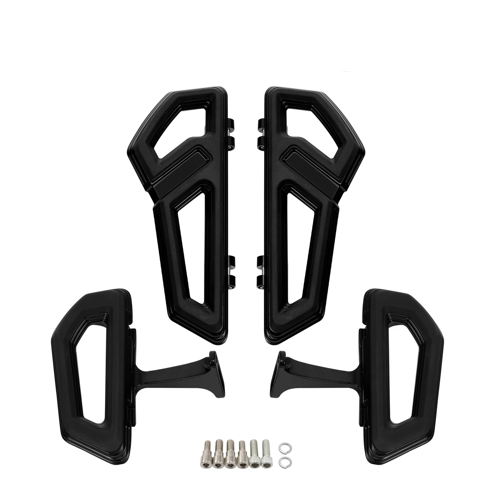 Motorcycle Rider Passenger Footboards Pegs Fit For Harley Road Glide 2000-2024 Front & Rear Floorboards