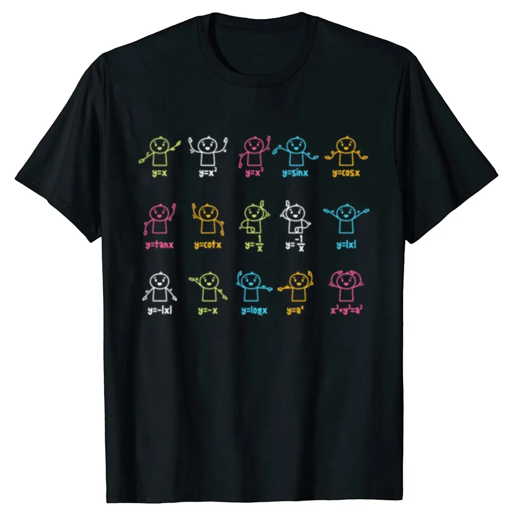 Álgebra dança engraçado gráfico figuras matemática equação professor camisetas moda feminina casual camiseta gráfico t camisas verão y2k