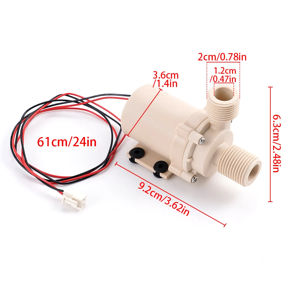 12V/24V Solar Water Pump High-temperature Resistant Solar Hot Water Brushless DC Motor Water Circulation Pump Garden Irrigation