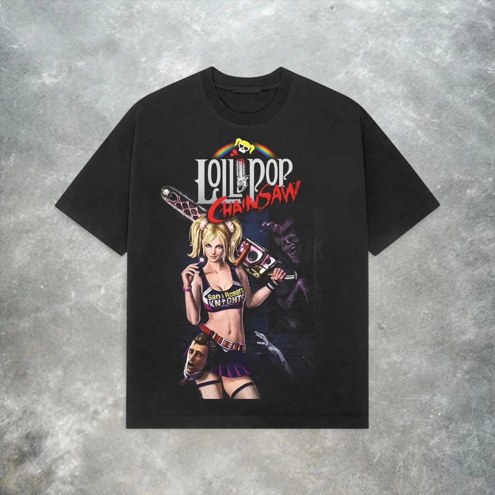 Honey Saw T-shirt – Retro Y2K Anime & Game T-shirt, Pure Cotton Couple Style Streetwear Shirt for All Seasons  harajuku  shirts