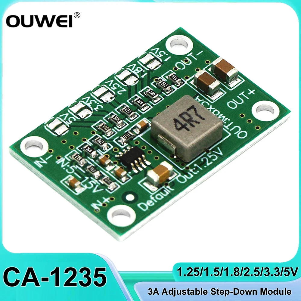 CA1235 3A Adjustable Power Buck Module 5-16V Input 1.25V 1.5V 1.8V 2.5V 3.3V 5V Output Voltage Regulator Step-Down Power Supply