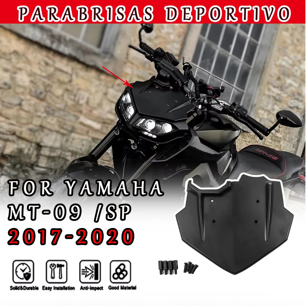 

for Yamaha MT-09 MT09 SP 2017-2020 Sport Screen plus New Black Motorcycle Windshields Fairings Cover - Brand New Motorcycle Acce