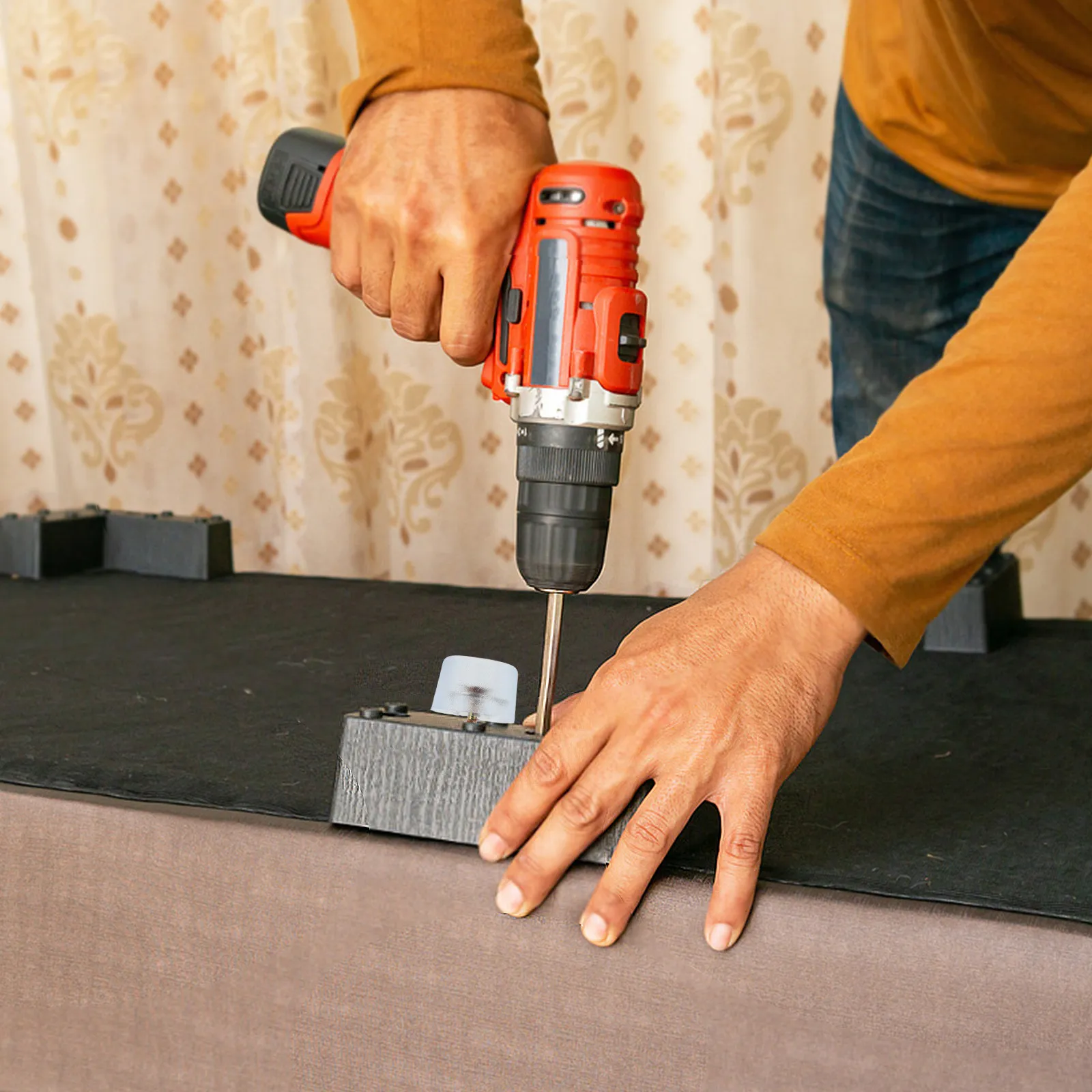 

100 шт. круглых противоскользящих накладок для ножек стульев и мебели, регулируемые по высоте, для столов, диванов, шкафов