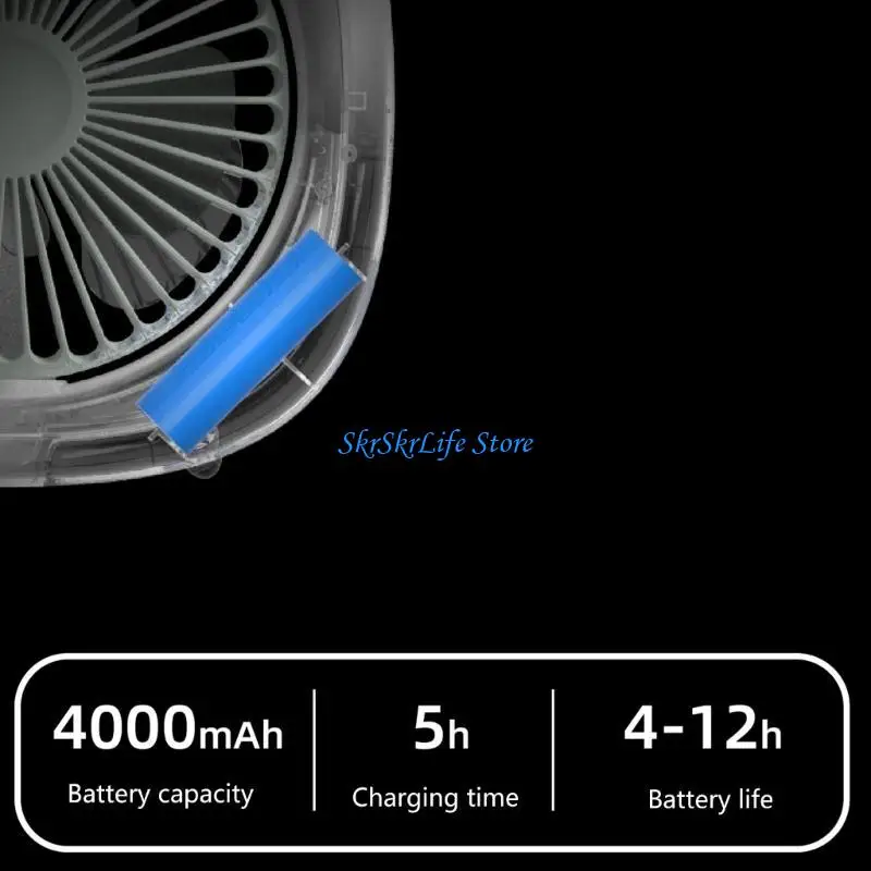 

E65E 4000 мАч Подвесной вентилятор с дистанционным управлением Осциллирующий вентилятор Потолочный вентилятор со светодиодной