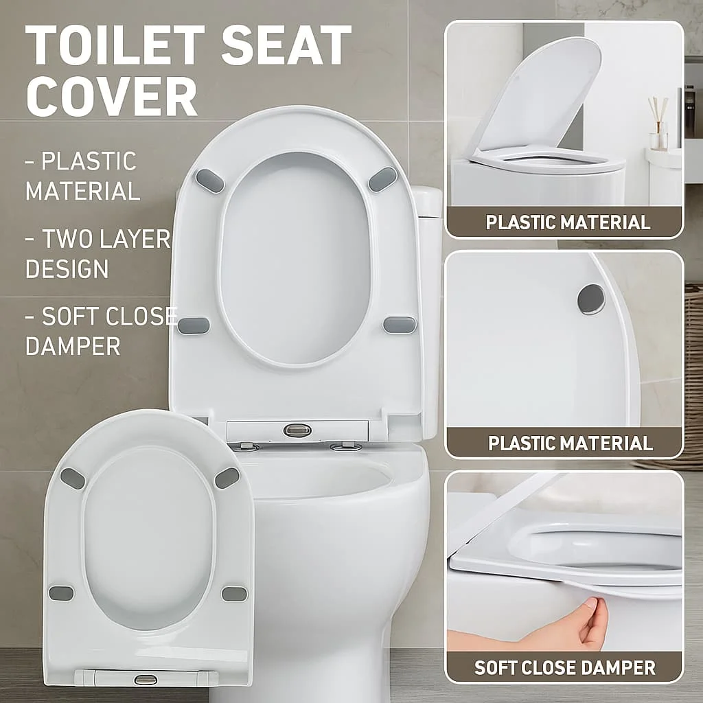 

Устойчивое сиденье для унитаза, прочная пластиковая сменная крышка, простая установка для домашних туалетов