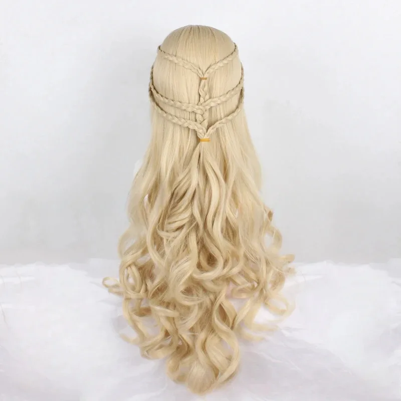 2025 11 Дейенерис Таргариен Дракон Мать Косплей Синтетический Длинный Вьющийся Песня Льда и Огня Козер Милый Парик Девочки Хэллоуин