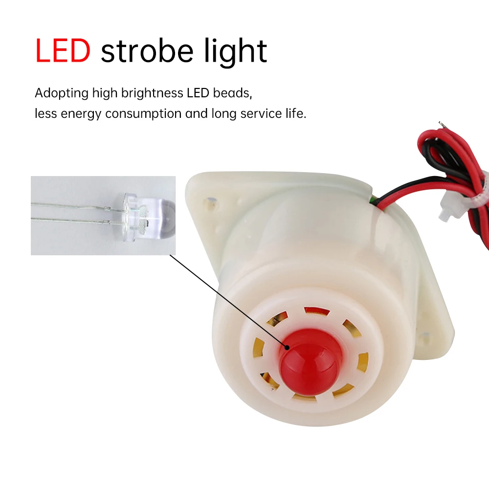 Montaggio a parete cicalino elettronico Beep Alarm High-decibel 12V 24V 220V indicatore di allarme acustico-ottico lampeggiante