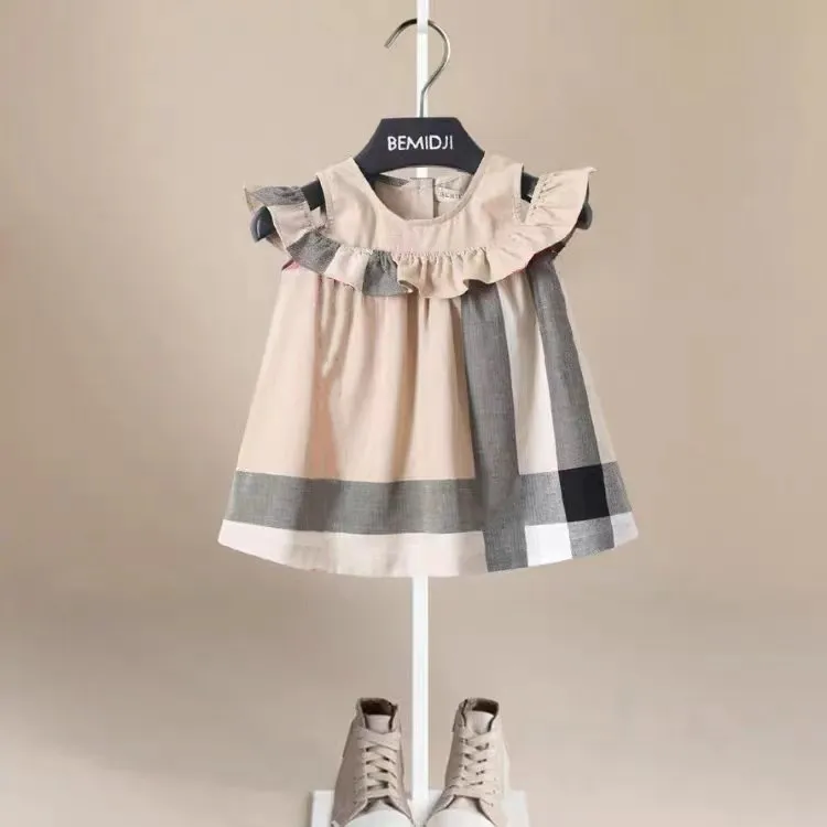 

Girls Clothing Dresses Summer Fashion Kids Striped Strapless Striped Sleeveless Dress Baby Clothes Princess Dress for Girls