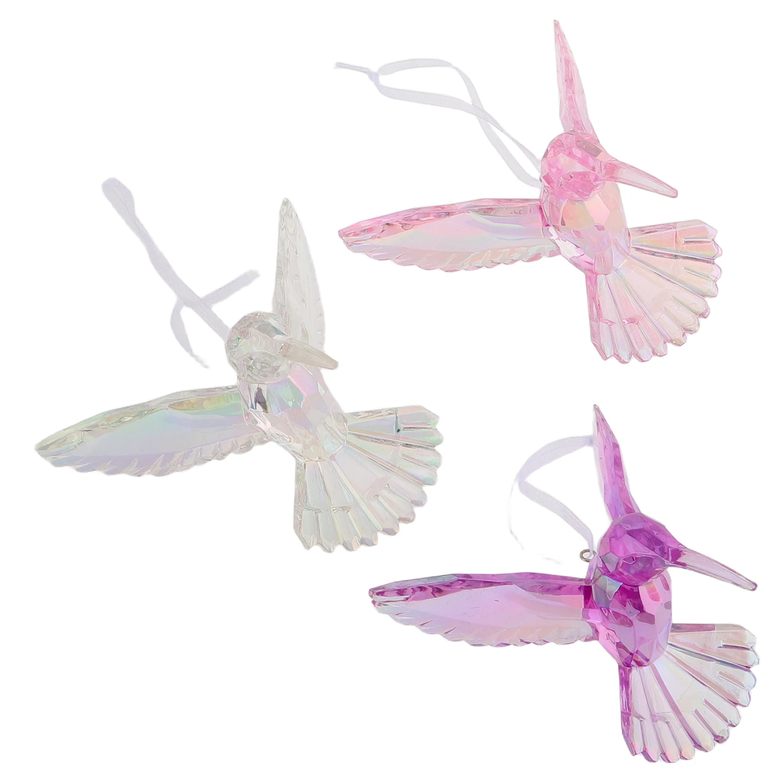

3pcs Hanging Ornaments Acrylic Hummingbird Suncatcher Ornament Suncatcher Home Office Hummingbird Decor Window Door