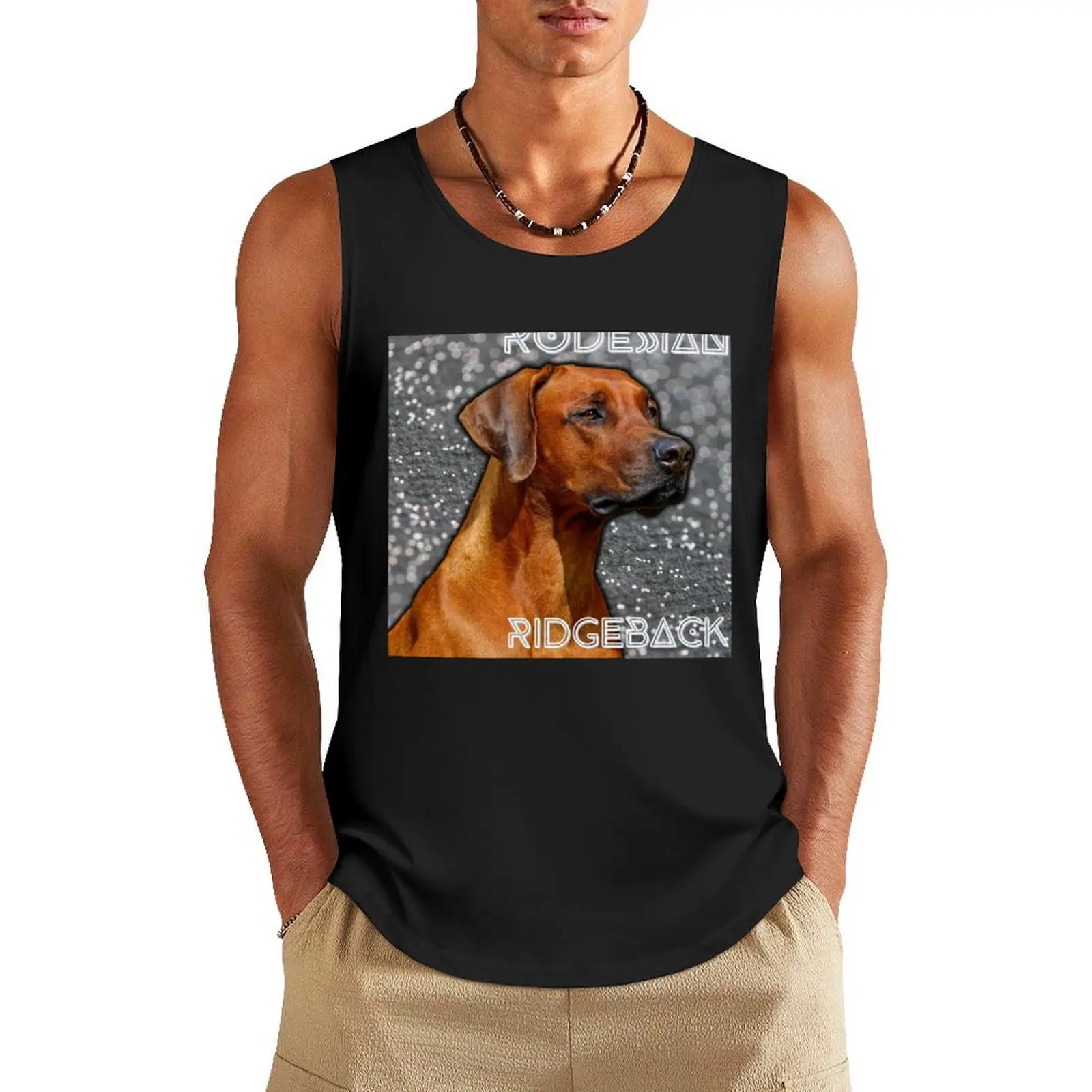 

Rhodesian ridgeback portrait Tank Top Men's gym gym clothes men Sportswear for men