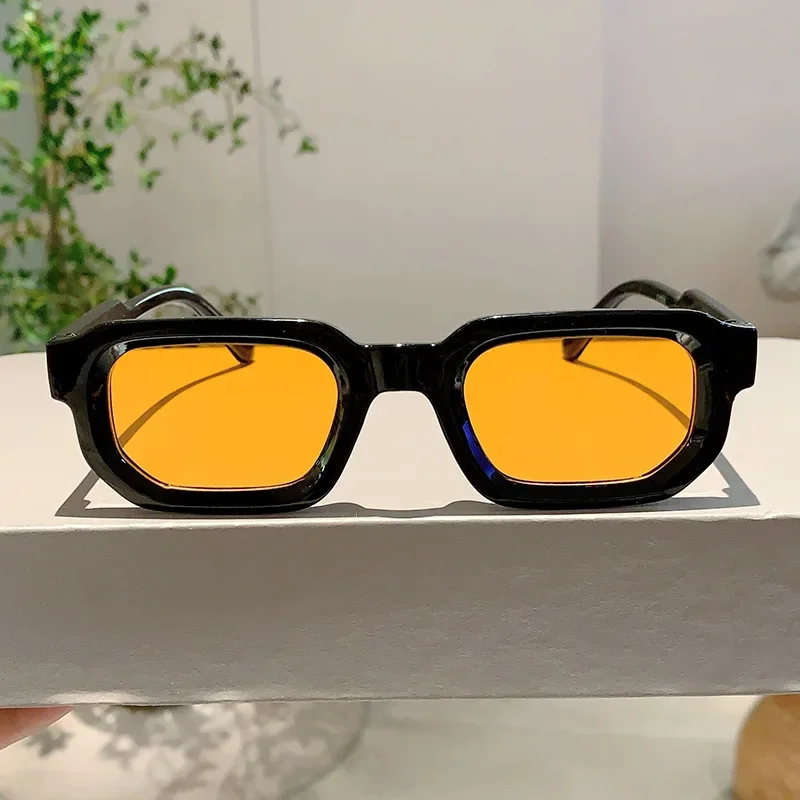 

New Men Vintage Rectangle Frame Sunglasses Fashion Retro Sun Glasses Luxury Brand Design Glasses UV400 Eyewear Women Goggles