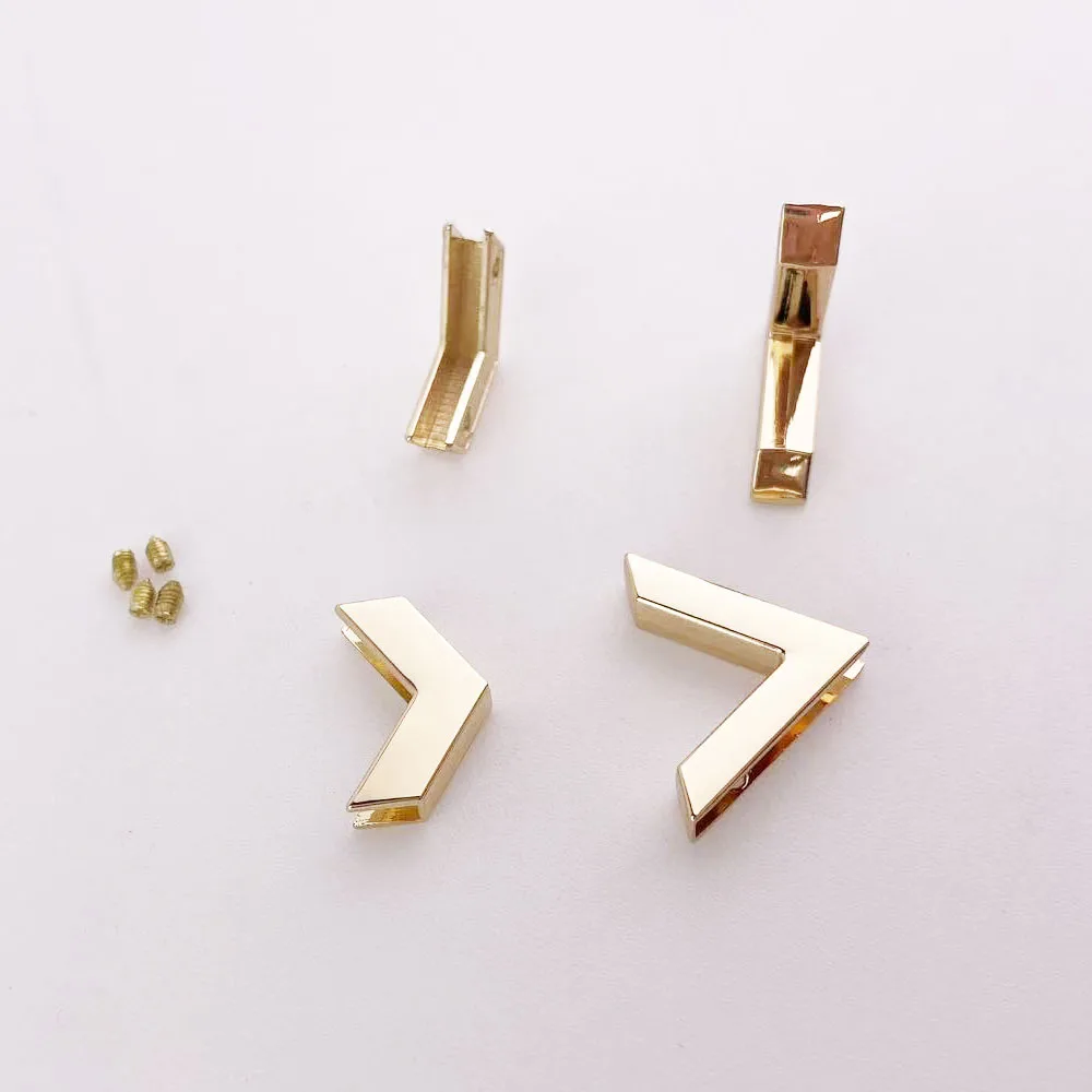10pcs Screw Edge Corner Protector Open/Closed End Decorate Buckles Handbag Cap Strap End Clasp Clips Hardware Accessories