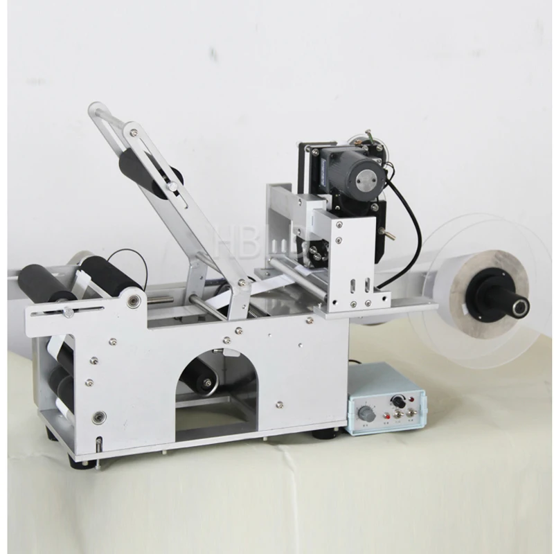 Desktop Automatic Water Plastic Bottle Label Pasting Machine Double-Sided round Bottle Pattern Printing with Date Coding
