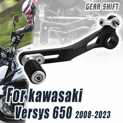 二輪車用ギアレバーブレーキペダル,フットレスト,カワサキVersys 650 2008-2023用アクセサリー