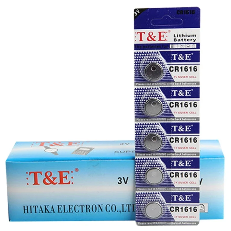 5Pcs Button Battery CR1616 Lithium Coin Cell Batteries 3V DL1616 ECR1616 LM1616 1616 Electronic Car for Key Watch Toy