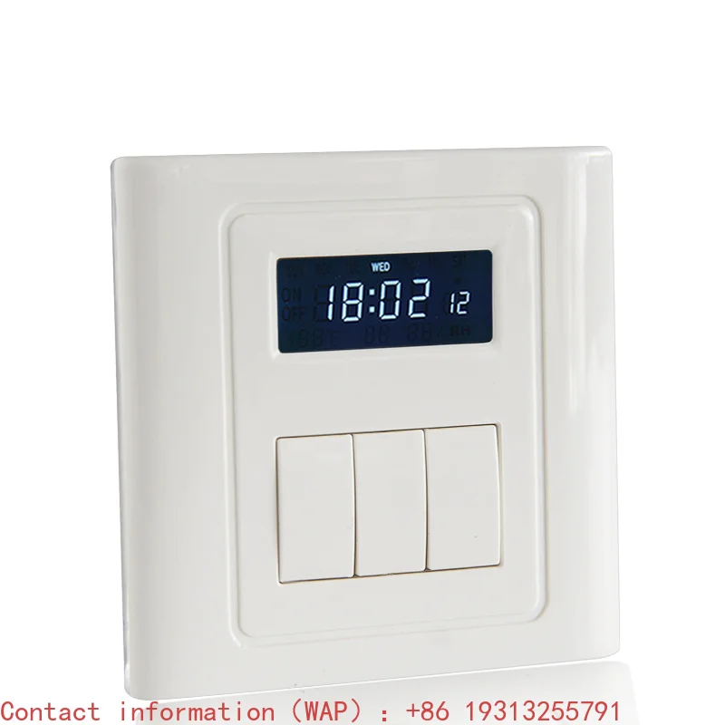 Smart Digital Programmable Electronic Timer Wall Light Switch With Multiple Period Setting for 3 Loads