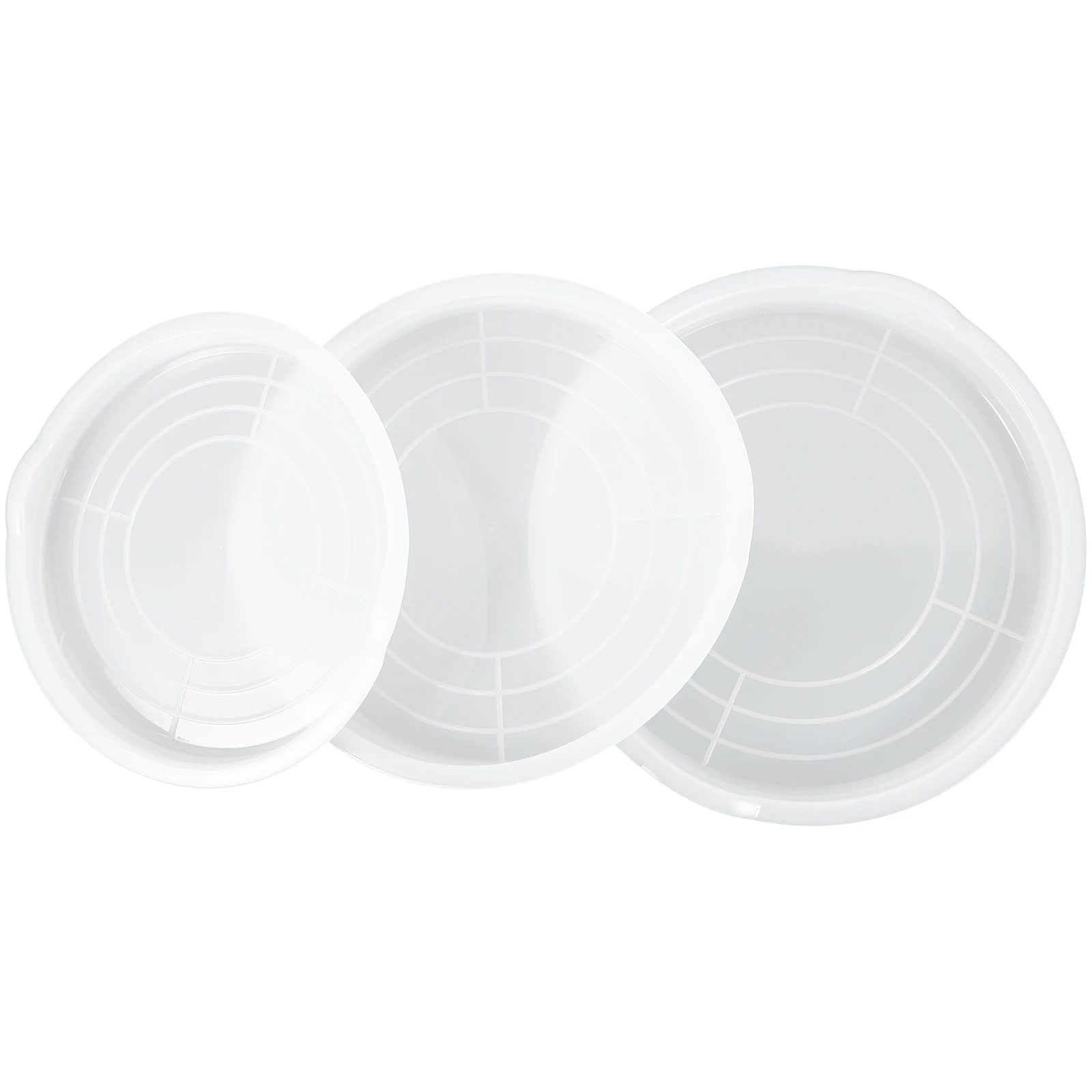 

3Pcs Plastic Lid for Mixing Bowl Cover Anti Overflow Dustproof Seal Freshness Keeper for Kitchen Cooking Storage Lightweight