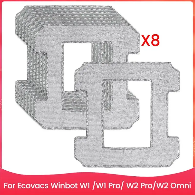 【STOCK】Cleaning Pads for Ecovacs Winbot W1 / W1 Pro / W2 Pro / W2 Omni Window Cleaning Robots,Washable Replacement Cloth