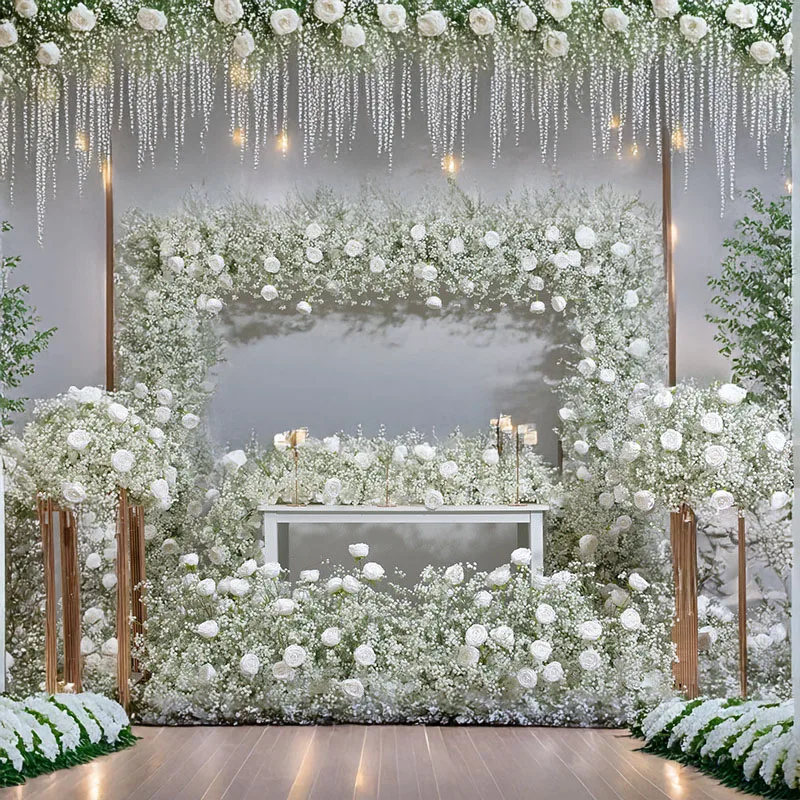 

Artificial Soft Rubber Starry Sky Square Arch Flower Wedding Stage Dining Table Decoration Window Display Flower Ball Placement