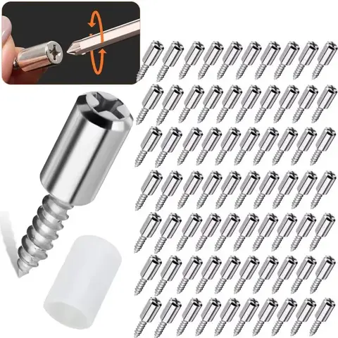 12-36set Self-Tapping Screw Cabinet Laminate Support Laminate Holder Screw Self Tapping Integrated Screw Cabinet Shelf Holder