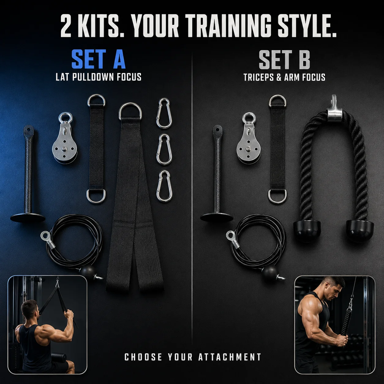 ชุดอุปกรณ์ฝึกกล้ามเนื้อหลังและ - Home Gym Diy Pulley System บทวิจารณ์และราคา