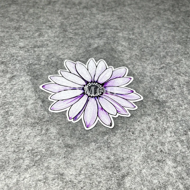 

Decor Decal for Motorcycle Laptop Truck Van Window Beautiful Daisy Chrysanthemum Flower Waterproof Vinyl Sticker