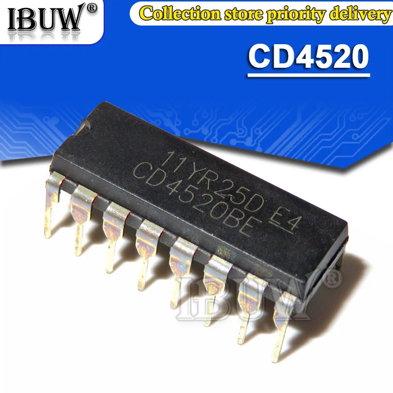 10PCS CD4520BE DIP16 CD4520 DIP-16 CD4520BD DIP