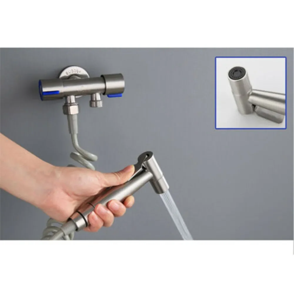 Stainless Steel Toilet Hand Held Bidet Faucet Sprayer Bidet Set Sprayer Gun Toilet Spray For Bathroom Self Cleaning Shower Head