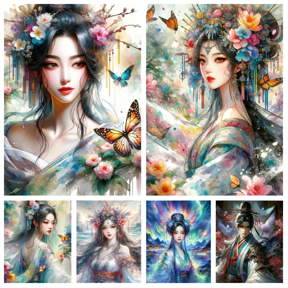 5D Diamond Painting Classic Beauty Diamond Embroidery Full Rhinestone Chinese Style Cross Stitch Kit Portrait Handicrafts Decor