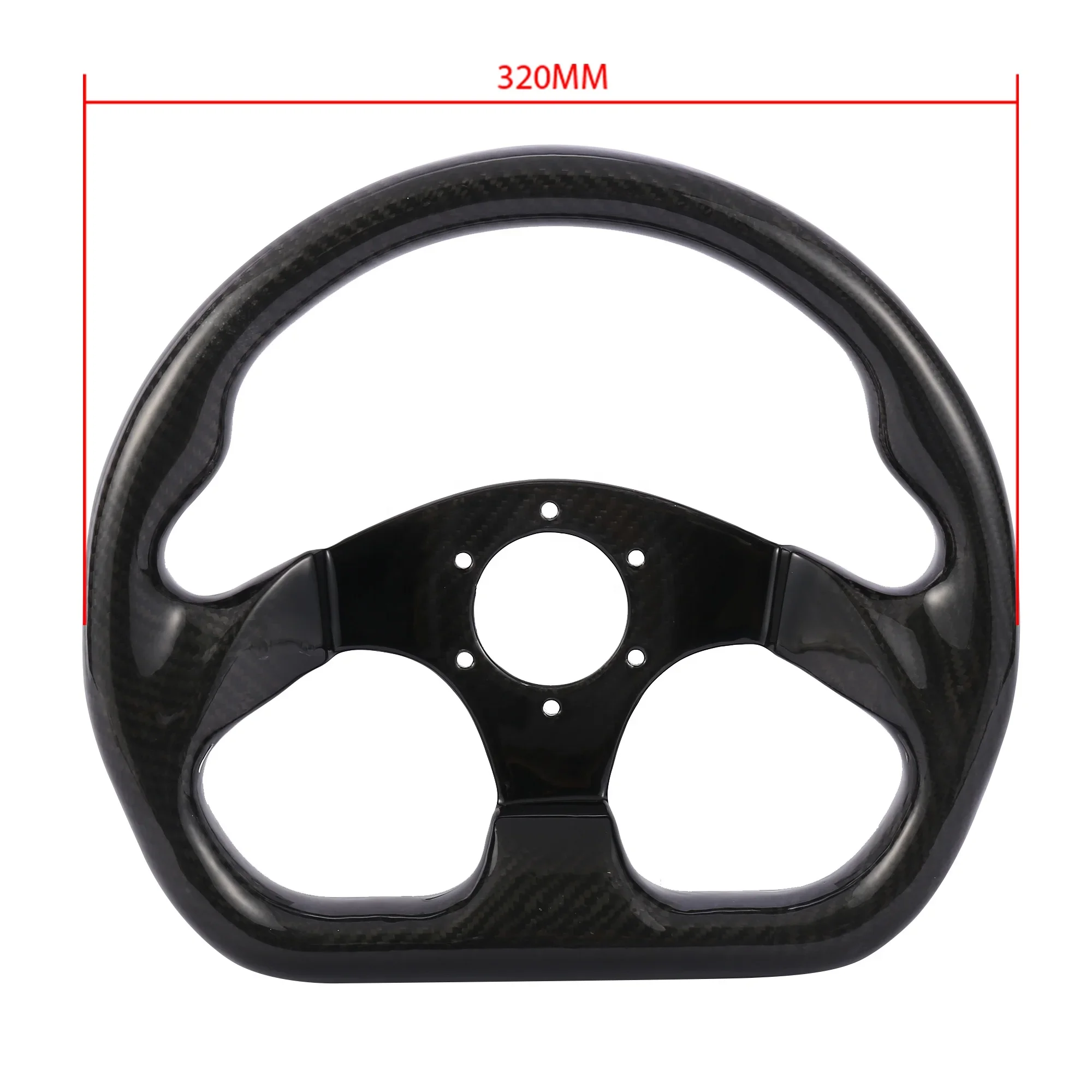 Chinese manufacturer auto performance universal parts 320mm carbon fiber steering wheel