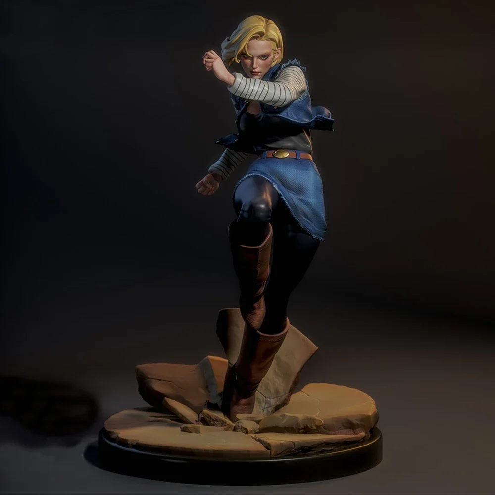 Android 18 Figura 1:18 Kit de modelo de resina em miniatura Kit de modelo de plástico sem pintura A715