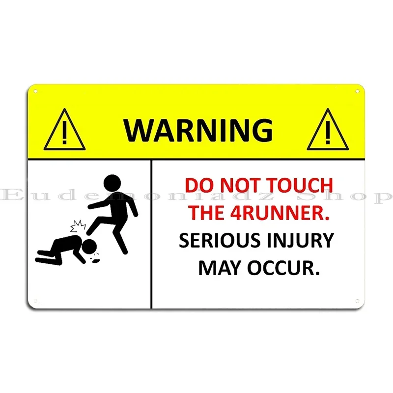 لا تلمس بلدي تويوتا 4 عداء لوحة معدنية جدارية جدارية تصميم اللوحة المخصصة تين تسجيل ملصق