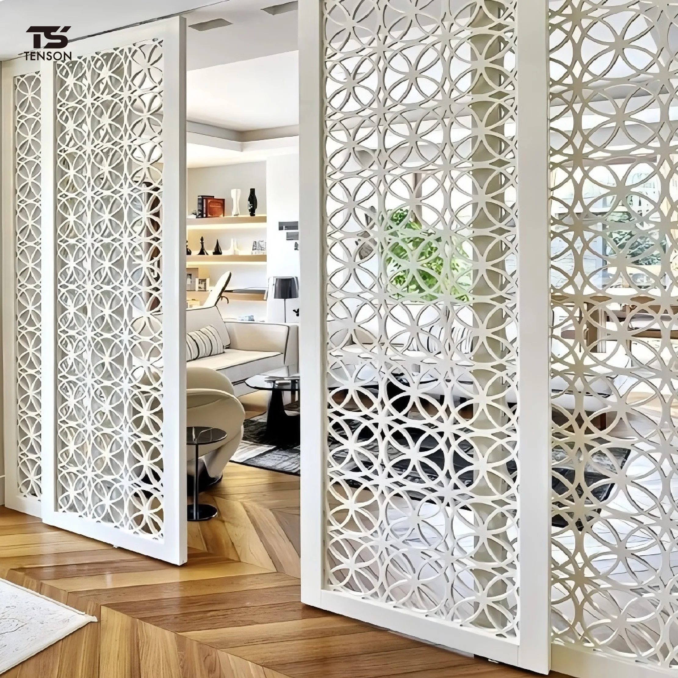 Customizable Laser Cut Stainless Steel Modern Garden Outdoor Privacy Panel Hanging Room Divider Partitions Screen