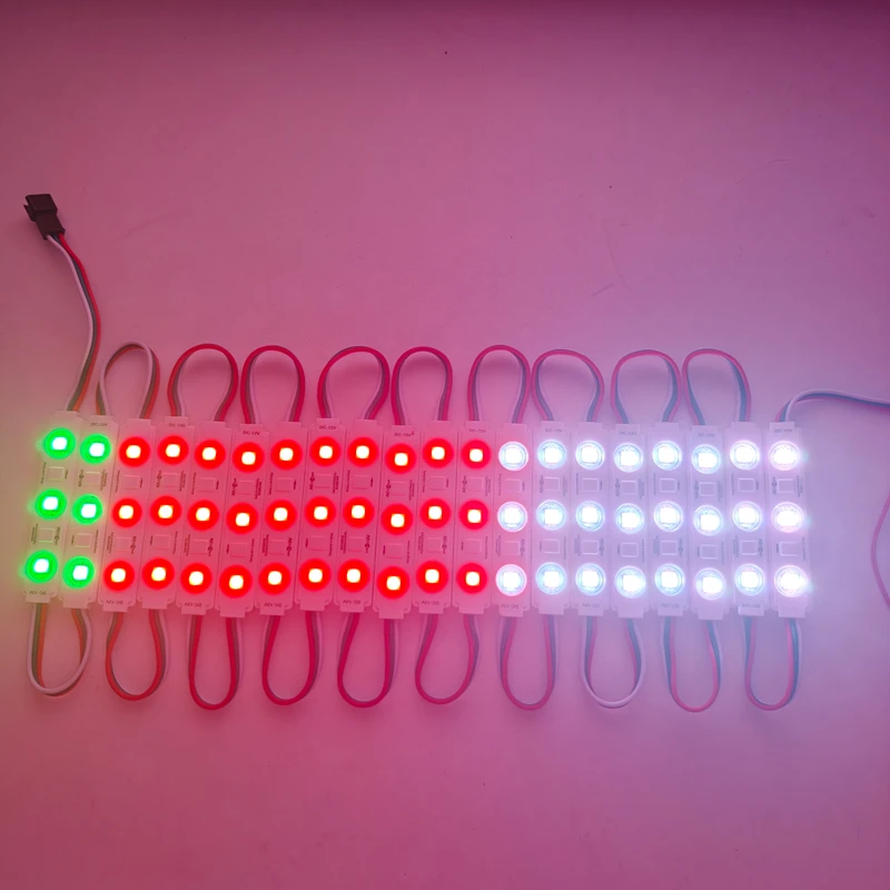 20PCS 12V WS2811/5050 RGB LED Modules Light Waterproof IP65 Advertisement Lamp Shop Signboard Letter Light-box Decoration