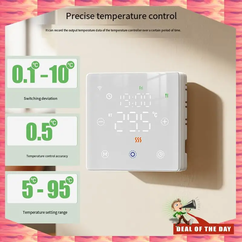 

24-часовая доставка Tuya Wi-Fi умный термостат для воды/электрического подогрева пола газовый котел дистанционное приложение температуры голосовой контроллер