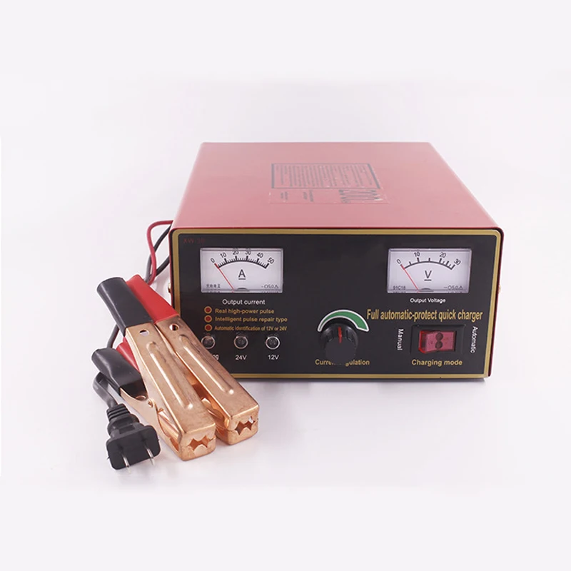 Imagem -02 - Carregador de Bateria de Carro Automático Completo 12v Carregador de Bateria Power Puls Reparação Carregadores com Cabo 12 24v 600w