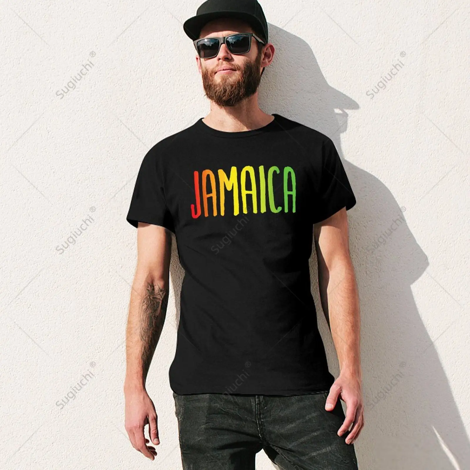 Unisex Men Vintage Retro Jamaica Vibes Jamaican Tshirt Tees T Shirts Women Boys 100% Cotton T-Shirt