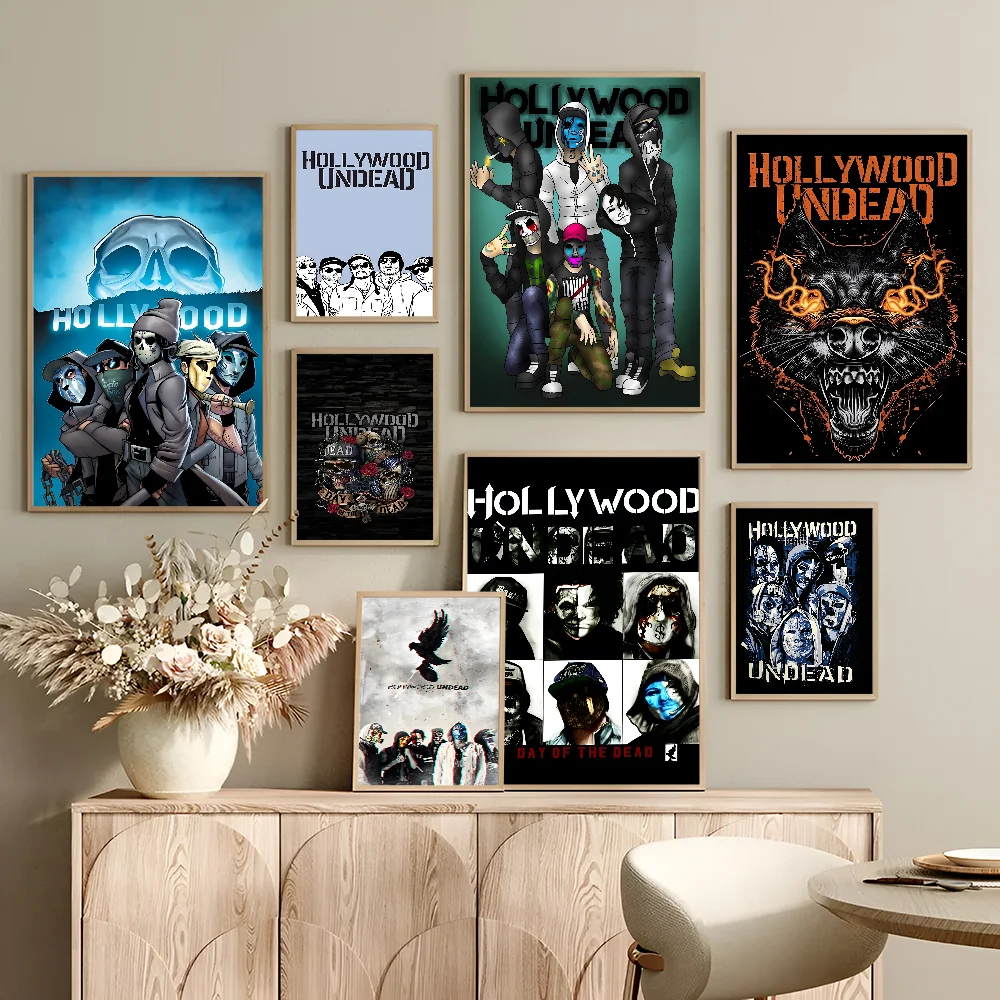 

H-Hollywood Undead Singer Anime Posters Sticky Whitepaper Sticker DIY Room Bar Cafe Kawaii Room Decor