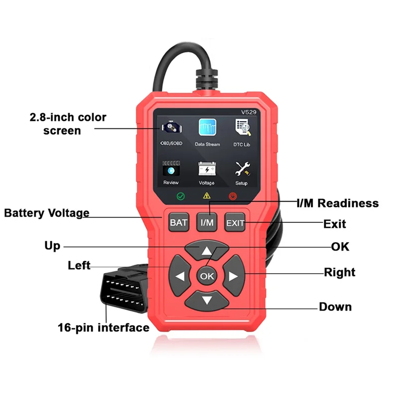 أداة تشخيص السيارة obd2 قارئ رمز obdii محرك خطأ رمز القارئ الماسح الضوئي أداة مسح السيارة أداة إصلاح السيارات