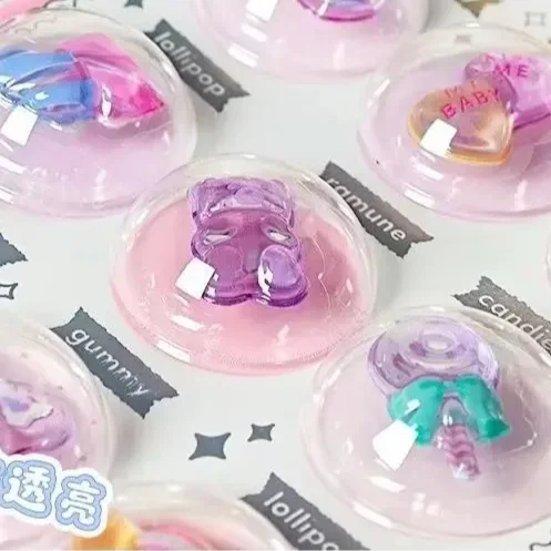 3D Capsule Glue Relief Kawaii Stickers DIY Diary Mobile Phone Camera Decoration Cute Stickers School Stationery Supplies