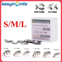 Bandas de matriz Dental seccionales contorneadas, Matrices de Metal, tiras de matriz de cuidado bucal, herramienta de reemplazo de dientes S/M/L, 50 unids/set