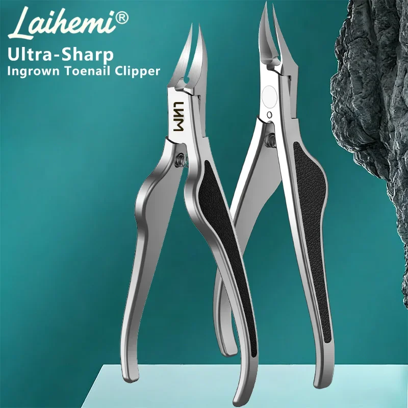 Heavy Duty Toenail Clippers, Ultra-Sharp Stainless Steel Ingrown Toenail Clippers, Curved Jaw Nail Trimmer for Thick Hard Nails