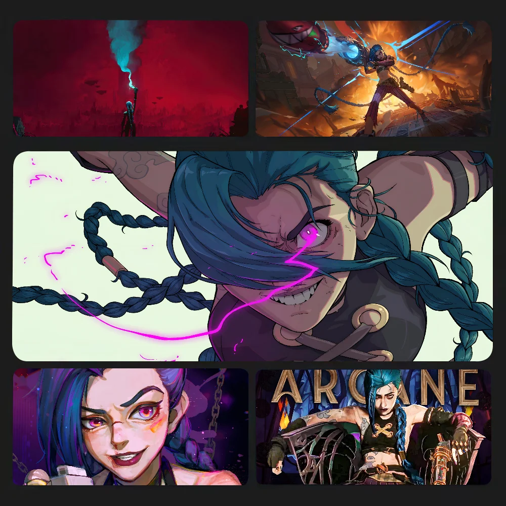 

Arcane League Of Legends Mousepad Mouse Mat Desk Mat With Pad Gaming Accessories Prime Gaming XXL Keyboard Pad Padding Mat