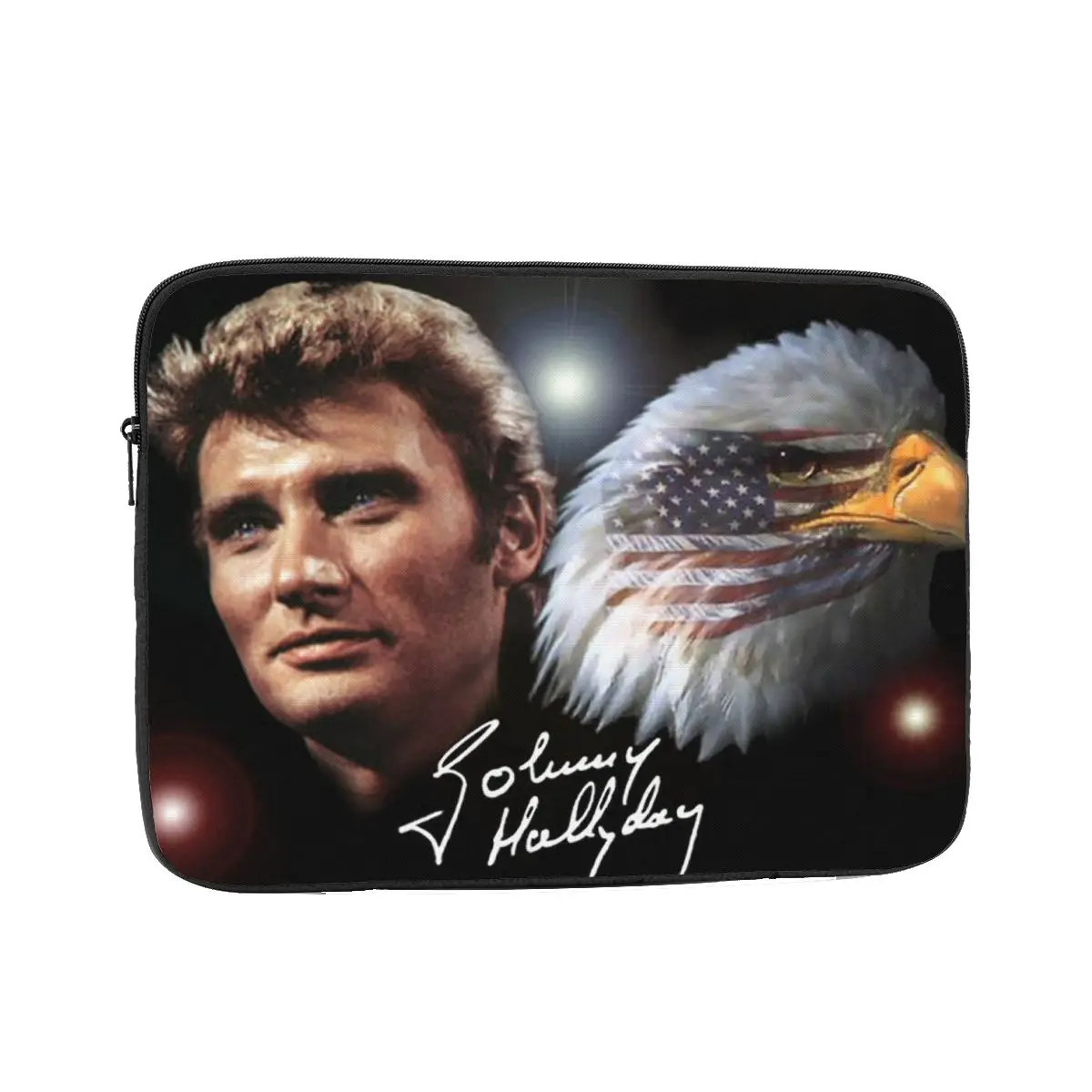 Laptop Notebook Sleeve Cover Bag Johnny Hallyday Eagle Tablet Liner Sleeve French Rock Singer 13 15 17 Inch Shockproof Case Bag