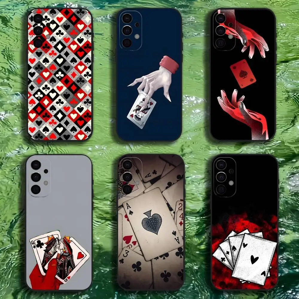 

Ace of Spades Poker Phone Case For Samsung S25,S24,S21,S22,S23,S30,Ultra,S20,Plus,Fe,Lite,Note,10,9,5G Black Cover